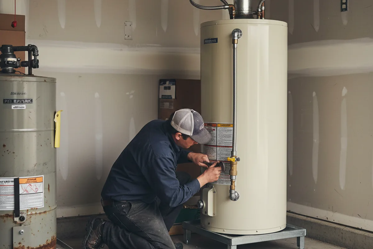 Water heater and shutoff valve replacement in Seale